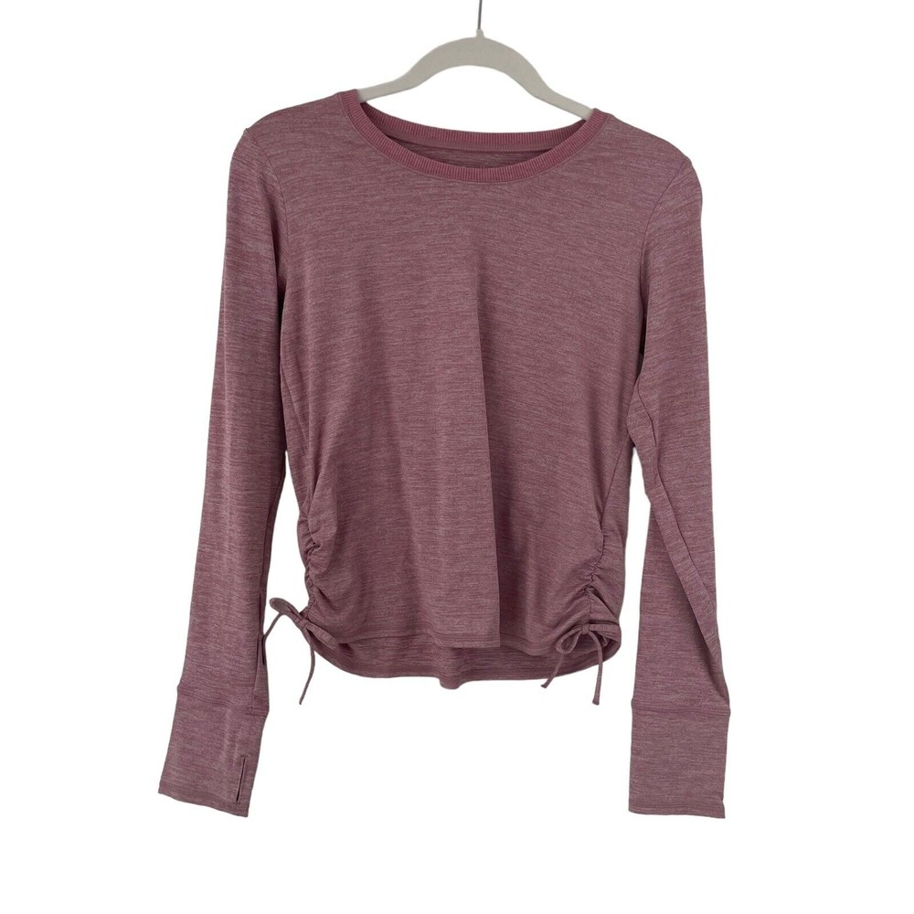 Zella Womens Top Purple Mesa XL Polyester Blend Side Tie Adjustable Strings